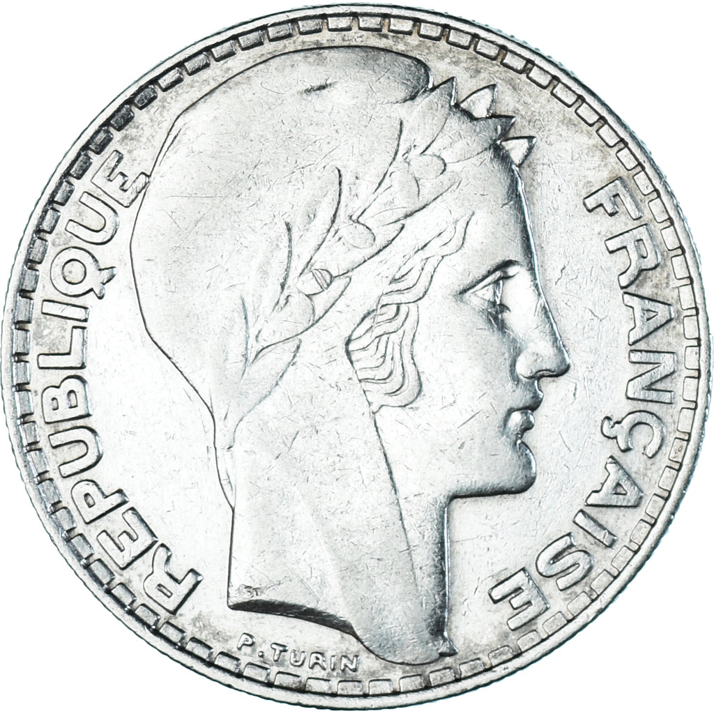 Coin, France, Turin, 20 Francs, 1933, Paris, Rameaux longs, AU(50-53), Silver