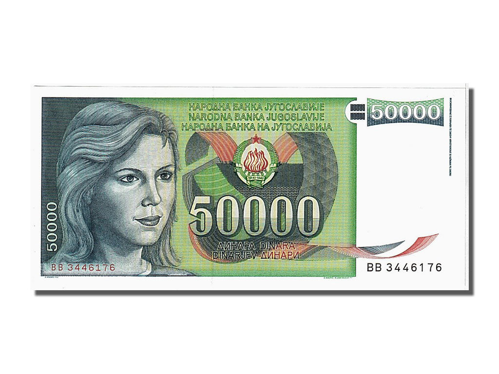 Banconote, Iugoslavia, 50,000 Dinara, 1988, 1988-05-01, FDS