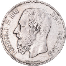 Coin, Belgium, Leopold II, 5 Francs, 5 Frank, 1870, EF(40-45), Silver, KM:24