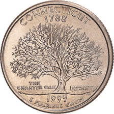 Coin, United States, Connecticut, Quarter, 1999, U.S. Mint, Philadelphia