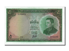 Banconote, Laos, 5 Kip, 1962, FDS