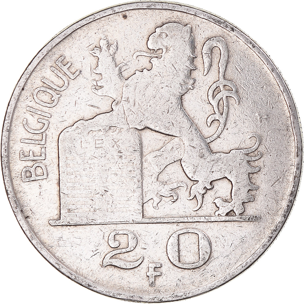 Coin, Belgium, Régence Prince Charles, 20 Francs, 20 Frank, 1950, Brussels