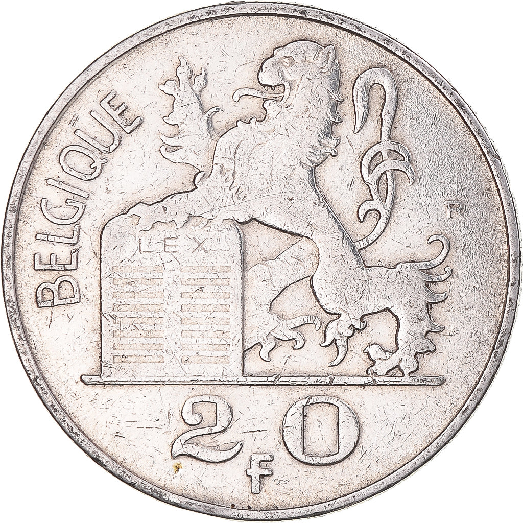 Monnaie, Belgique, Régence Prince Charles, 20 Francs, 20 Frank, 1950