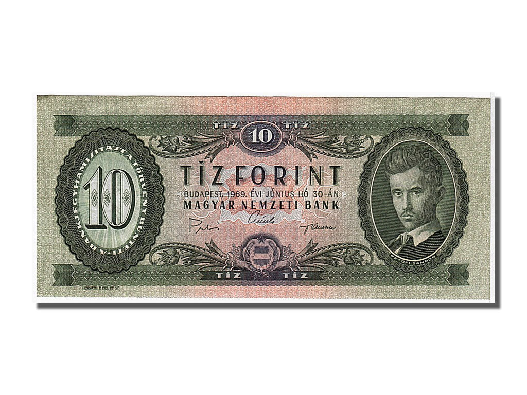 Banknote, Hungary, 10 Forint, 1969, 1969-06-30, UNC(65-70)