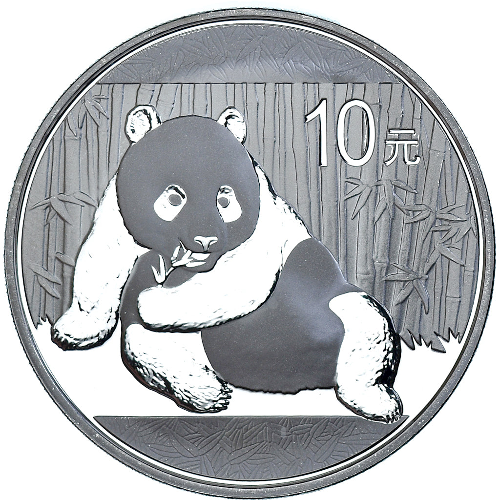 Moneda, CHINA, REPÚBLICA POPULAR, Panda, 10 Yüan, 2015, Bullion, FDC, Plata