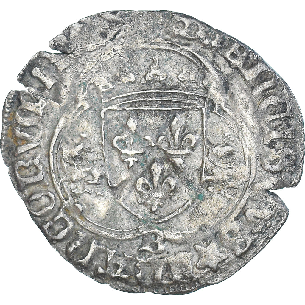 Moneda, Francia, François Ier, Douzain aux salamandres, 1515-1547, Rouen, Rare