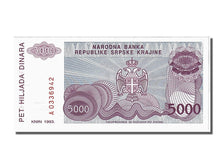 Geldschein, Kroatien, 5000 Dinara, 1993, UNZ