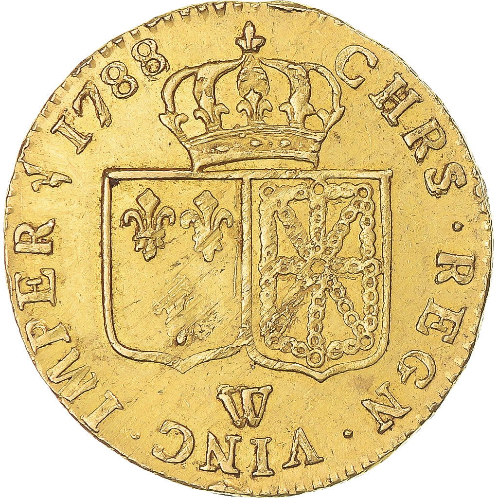 France, Louis XVI, Louis d'or à la tête nue, 1788, Lille, Or, TTB, Gadoury:361
