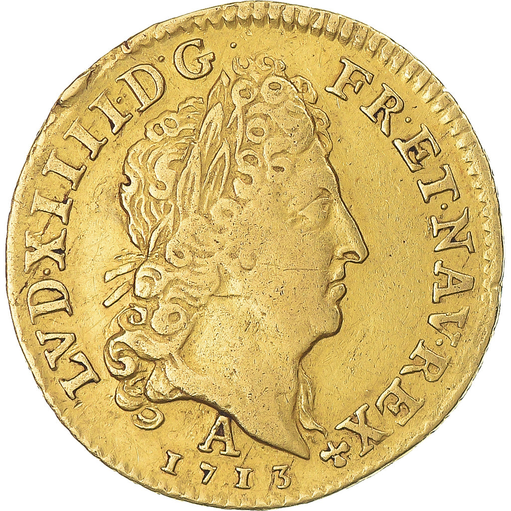 Francja, Louis XIV, 1/2 Louis d'or au Soleil, 1713, Paris, Wyjątkowo rzadkie