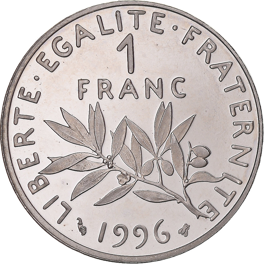 Moeda, França, Semeuse, Franc, 1996, Paris, BE, MS(65-70), Níquel, KM:925.1
