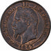 France, Napoleon III, 5 Centimes, 1863, Strasbourg, Bronze, MS(60-62)
