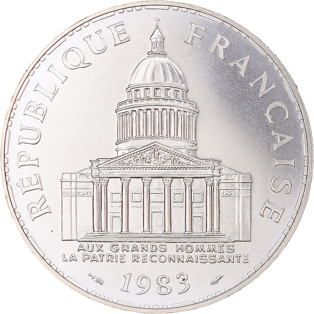 Munten, Frankrijk, Panthéon, 100 Francs, 1983, Paris, FDC, Zilver, KM:951.1