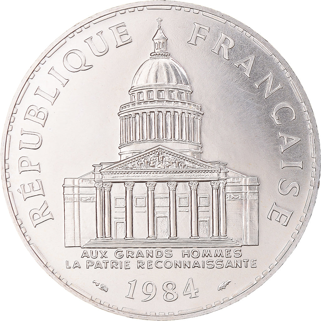 Munten, Frankrijk, Panthéon, 100 Francs, 1984, Paris, FDC, Zilver, KM:951.1