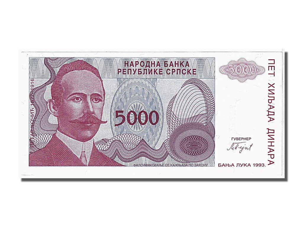 Banknote, Bosnia - Herzegovina, 5000 Dinara, 1993, UNC(65-70)