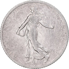 Moneta, Francia, Semeuse, Franc, 1909, Paris, BB, Argento, KM:844.1, Gadoury:467