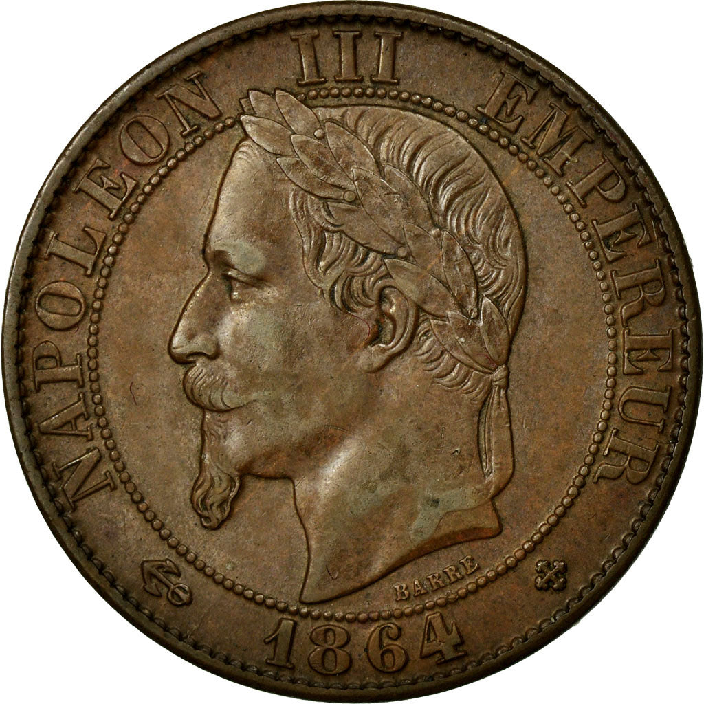 Moneta, Francia, Napoleon III, Napoléon III, 5 Centimes, 1864, Strasbourg