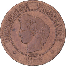 Coin, France, Cérès, 5 Centimes, 1872, Bordeaux, VF(20-25), Bronze, KM:821.2