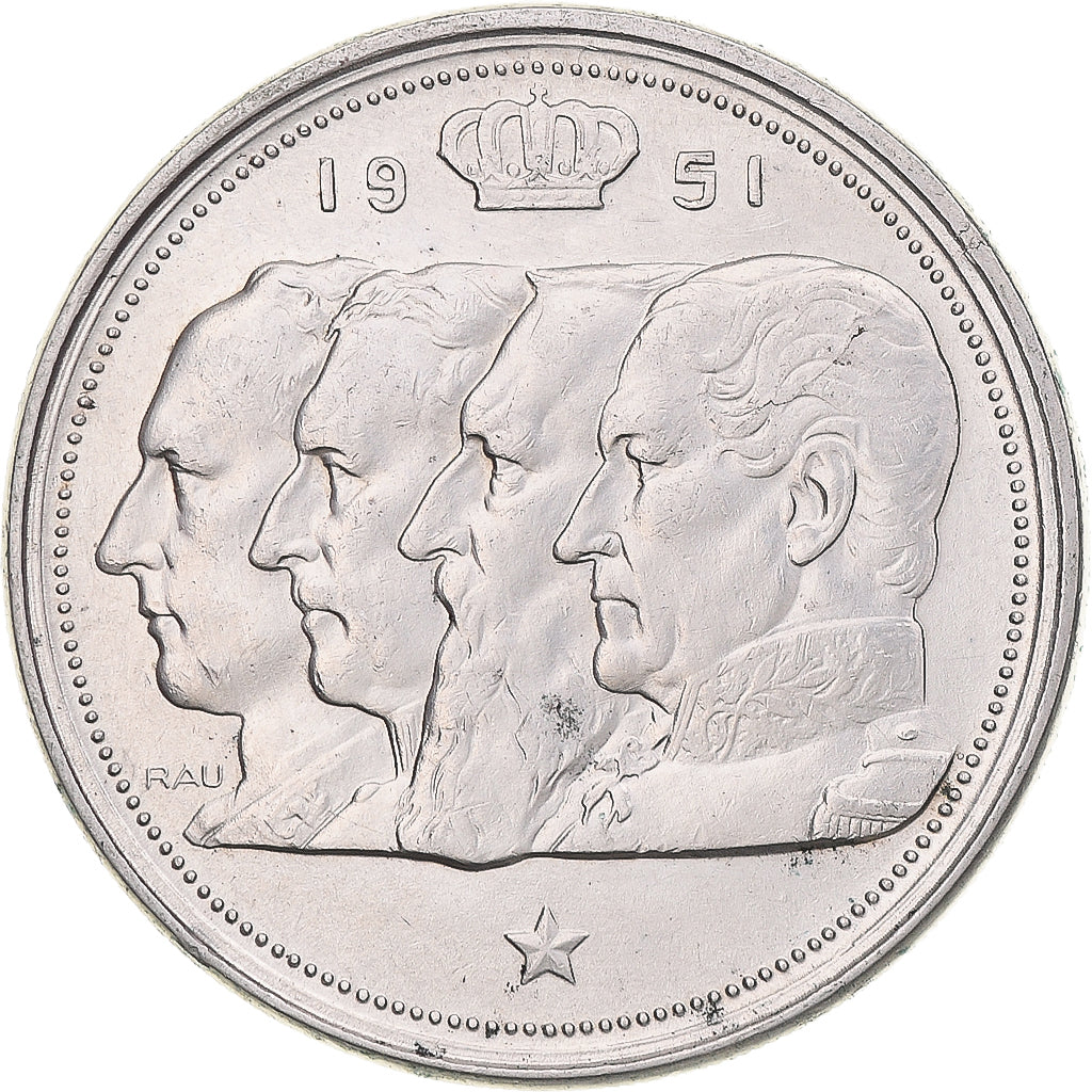 Coin, Belgium, Régence Prince Charles, 100 Francs, 100 Frank, 1951, AU(50-53)