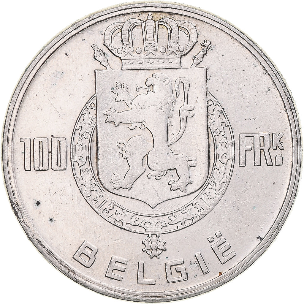 Coin, Belgium, Régence Prince Charles, 100 Francs, 100 Frank, 1951, AU(50-53)