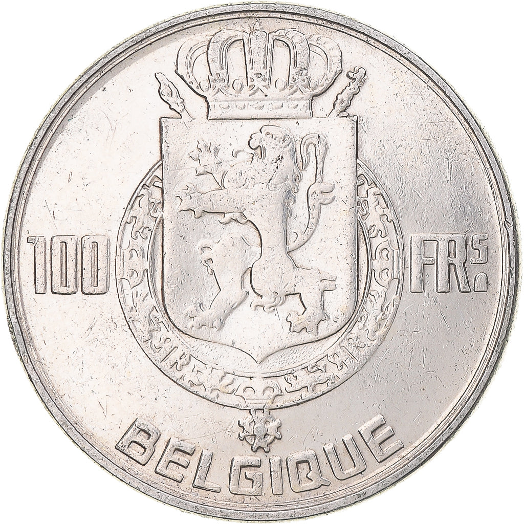 Coin, Belgium, Régence Prince Charles, 100 Francs, 100 Frank, 1950, AU(50-53)
