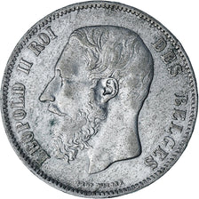 Monnaie, Belgique, Leopold II, 5 Francs, 5 Frank, 1869, TB+, Argent, KM:24