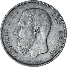 Monnaie, Belgique, Leopold II, 5 Francs, 5 Frank, 1873, TB+, Argent, KM:24