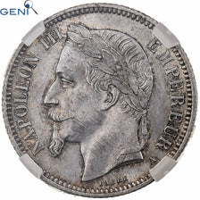 Frankrijk, Napoleon III, Franc, 1868, Paris, Zilver, GENI, UNC, Gadoury:463