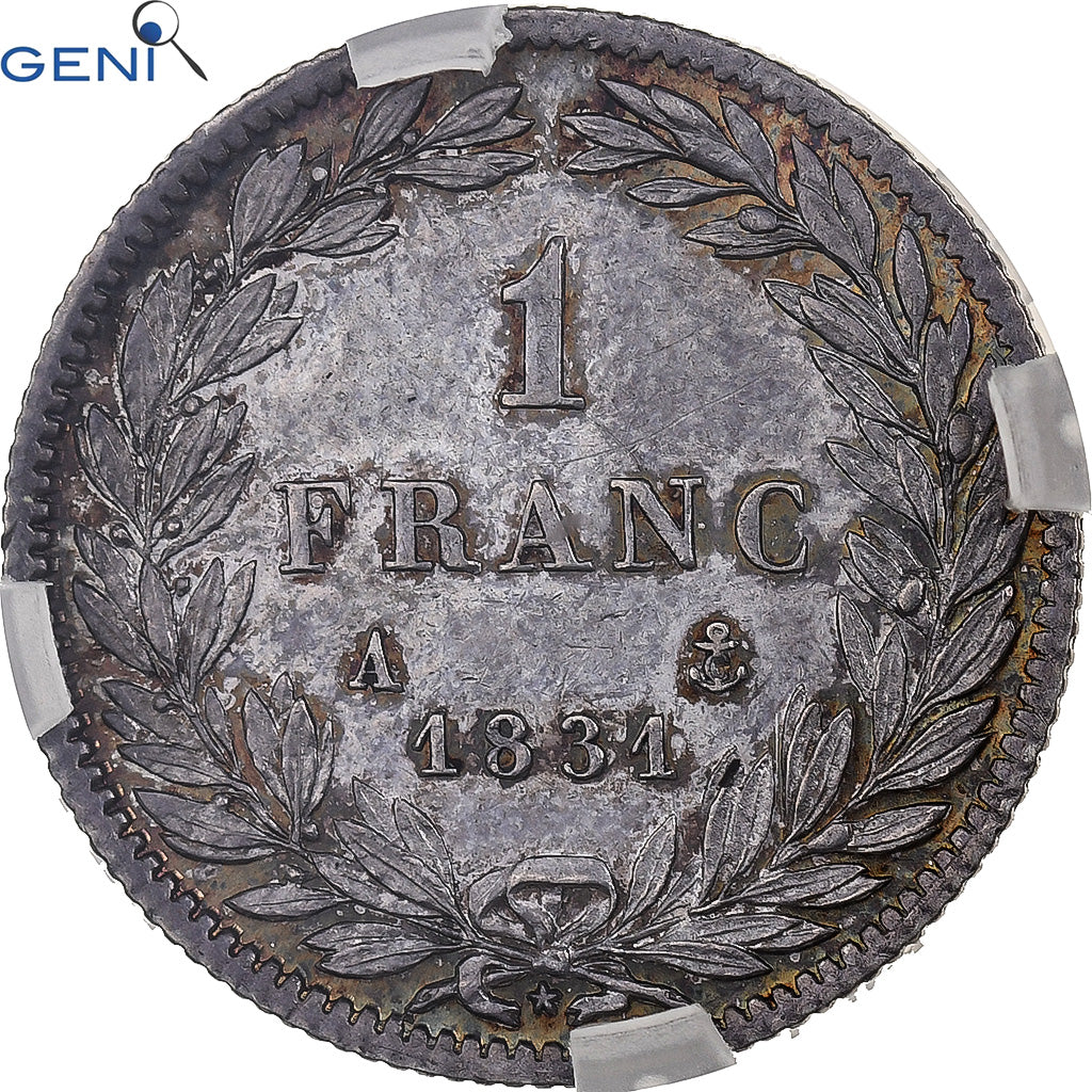 France, Louis-Philippe Ier, 1 Franc, 1831, Paris, Argent, GENI, AU58