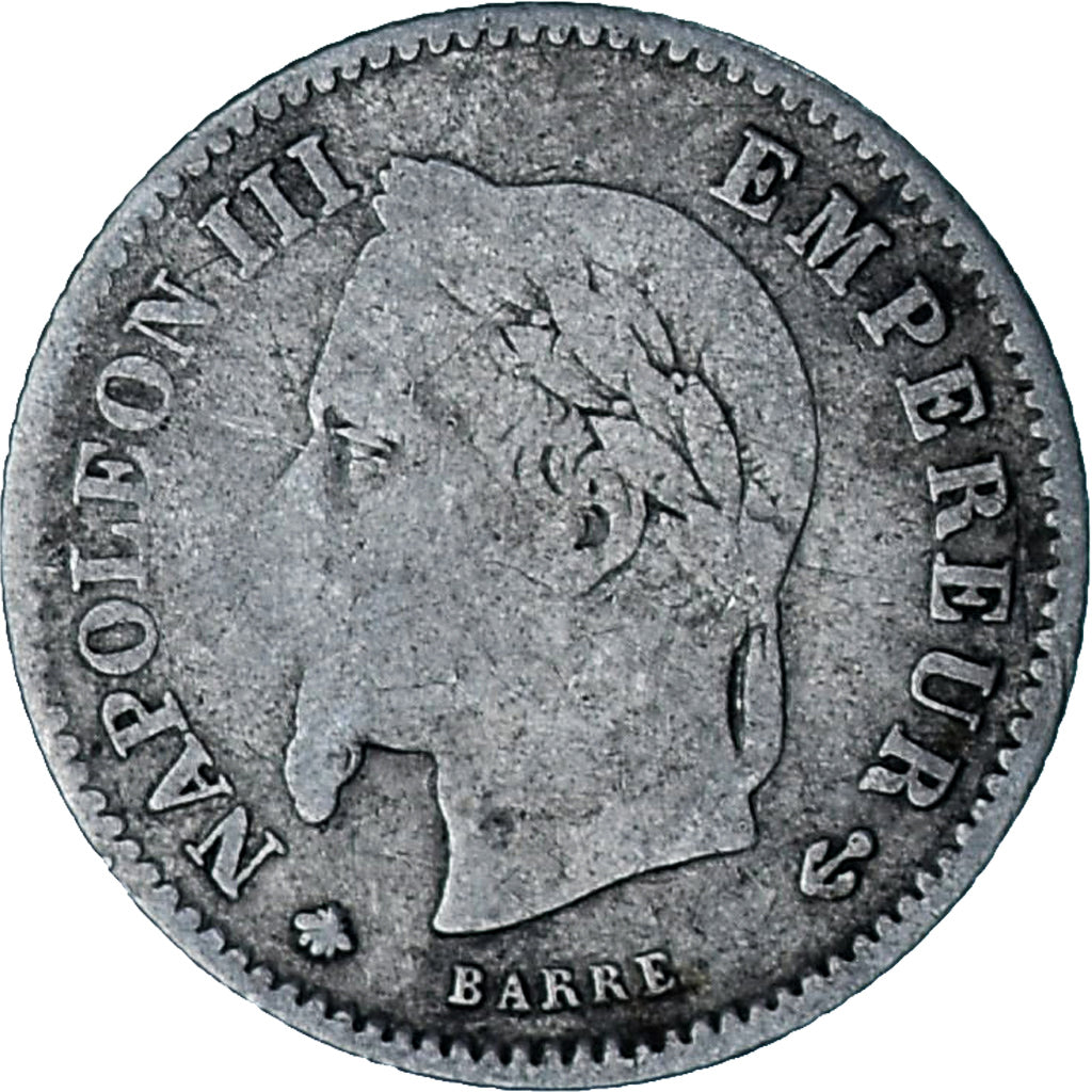 Moneta, Francja, Napoleon III, 20 Centimes, 1867, Paris, VF(30-35), Srebro