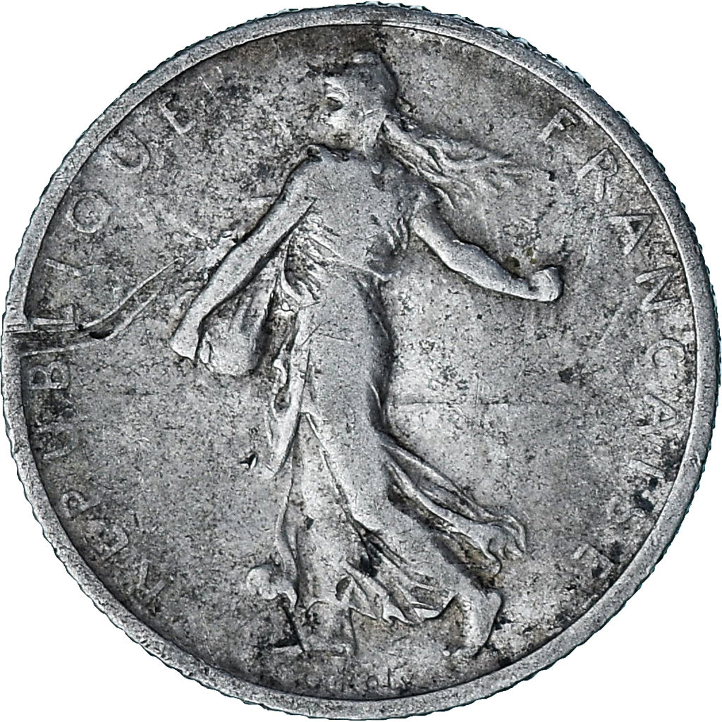 Coin, France, Semeuse, Franc, 1912, Paris, VF(20-25), Silver, KM:844.1