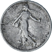 Coin, France, Semeuse, Franc, 1912, Paris, VF(20-25), Silver, KM:844.1