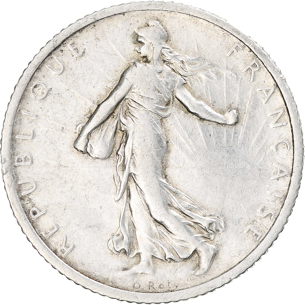 Moneta, Francia, Semeuse, Franc, 1916, Paris, BB, Argento, KM:844.1, Gadoury:467