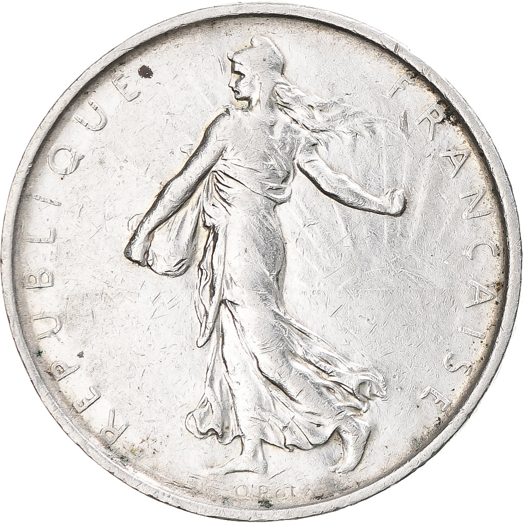 Coin, France, Semeuse, 5 Francs, 1967, Paris, AU(50-53), Silver, KM:926