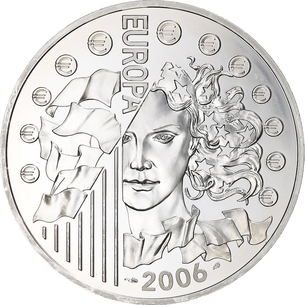 France, La Journée De L'Europe, 1-1/2 Euro, 2005, Paris, Proof, FDC, Argent