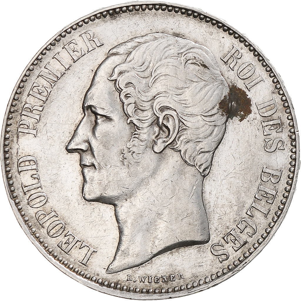 Coin, Belgium, Leopold I, 5 Francs, 5 Frank, 1865, Brussels, EF(40-45), Silver