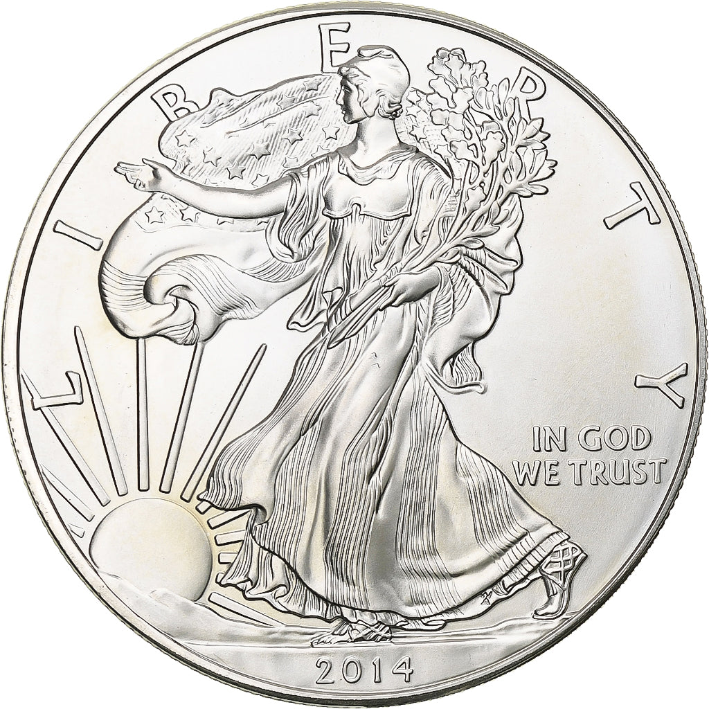 United States, 1 Dollar, 1 Oz, 2014, Philadelphia, Silver, MS(63), KM:273