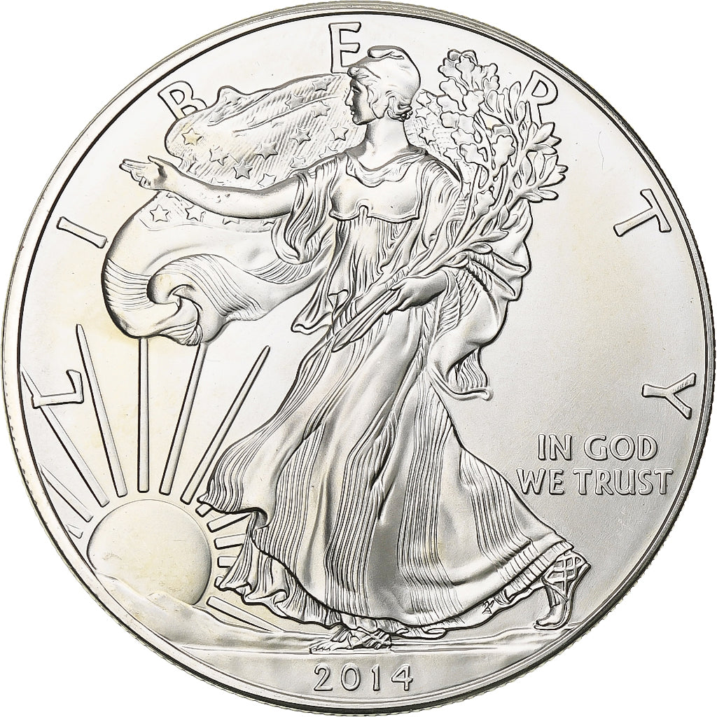 United States, 1 Dollar, 1 Oz, 2014, Philadelphia, Silver, MS(63), KM:273
