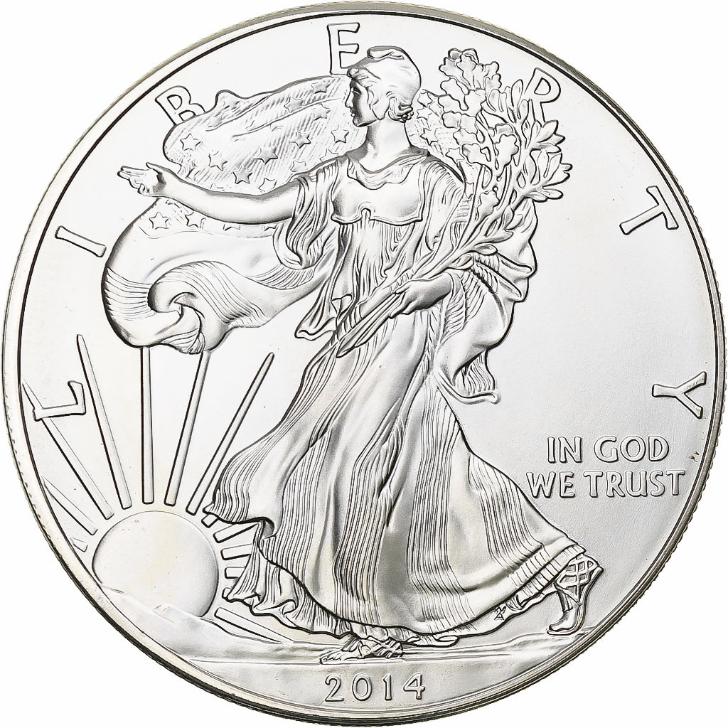 United States, 1 Dollar, 1 Oz, 2014, Philadelphia, Silver, MS(63), KM:273