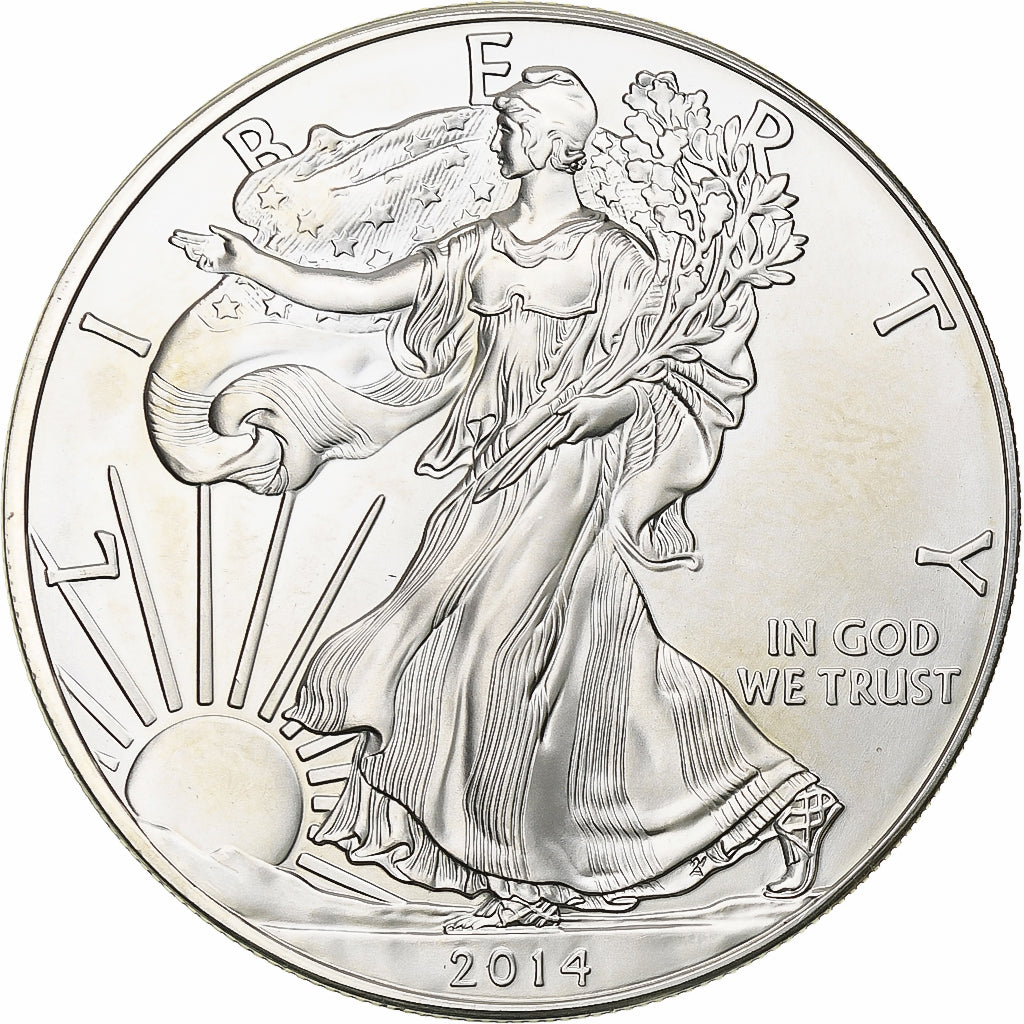 United States, 1 Dollar, 1 Oz, 2014, Philadelphia, Silver, MS(63), KM:273