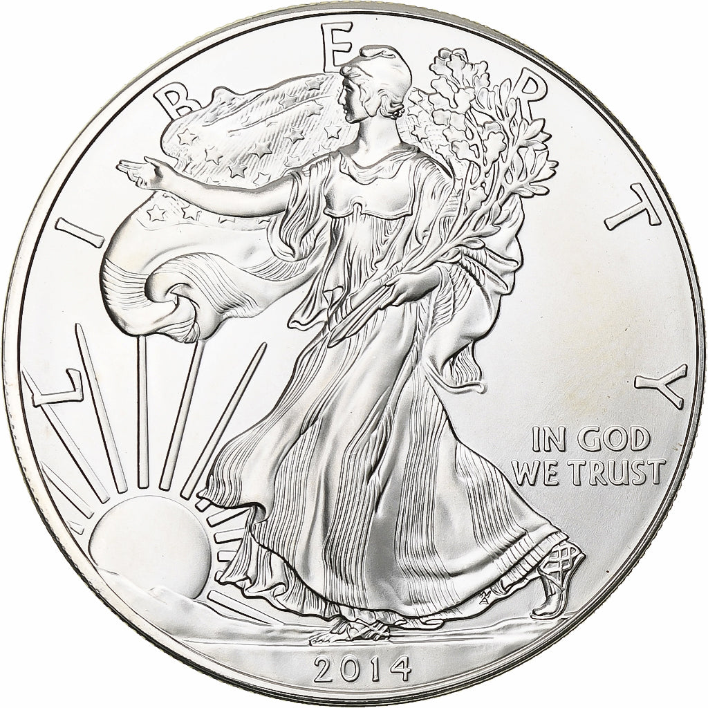 United States, 1 Dollar, 1 Oz, 2014, Philadelphia, Silver, MS(63), KM:273