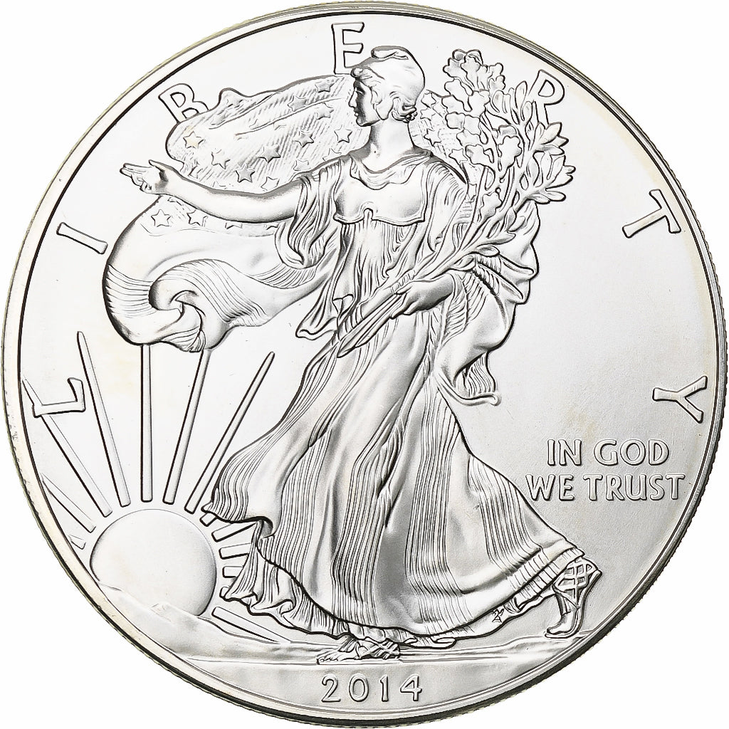 United States, 1 Dollar, 1 Oz, 2014, Philadelphia, Silver, MS(63), KM:273