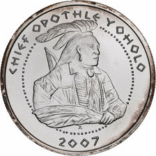 Estados Unidos, Dollar, Poarch Creek Indians, 2007, Flan mat, Plata, FDC