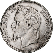 France, Napoleon III, 5 Francs, 1868, Strasbourg, Silver, VF(30-35)