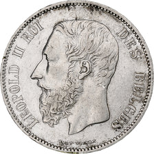 Belgique, Leopold II, 5 Francs, 5 Frank, 1868, Argent, TTB, KM:24