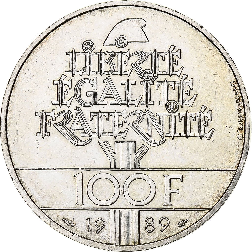 Francia, 100 Francs, Droits de l'Homme, 1989, Plata, EBC, Gadoury:904, KM:970