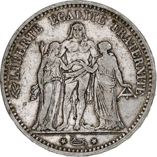 France, 5 Francs, Hercule, 1873, Paris, Silver, VF(30-35), Gadoury:745a
