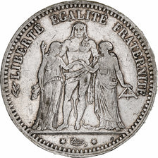 France, 5 Francs, Hercule, 1873, Paris, Silver, VF(30-35), Gadoury:745a