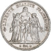 France, 5 Francs, Hercule, 1875, Paris, Silver, EF(40-45), Gadoury:745a