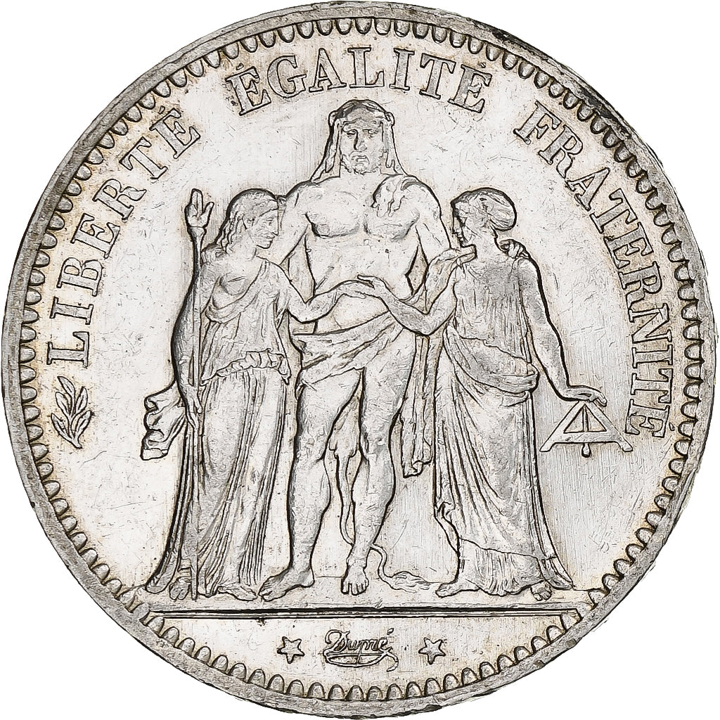 France, 5 Francs, Hercule, 1875, Paris, Silver, EF(40-45), Gadoury:745a
