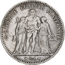 Frankreich, 5 Francs, Hercule, 1875, Paris, Silber, S+, Gadoury:745a, KM:820.1